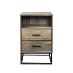 Artiss Bedside Table 2 Drawers with Shelf - BADAN - Furniture > Bedroom > Bedside Tables