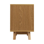 Artiss Bedside Table 2 Drawers with Shelf - BERTHA Oak - Furniture > Bedroom > Bedside Tables