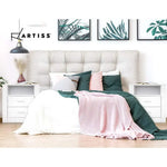Artiss Bedside Table 2 Drawers with Shelf - TARA White - Furniture > Living Room