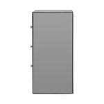Artiss Bedside Table 3 Drawers Mirrored Glass - QUENN Grey - Furniture > Bedroom > Bedside Tables
