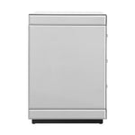 Artiss Bedside Table 3 Drawers Mirrored X2 - PRESIA Silver - Furniture > Bedroom