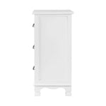 Artiss Bedside Table 3 Drawers Vintage - THYME White - Furniture > Bedroom