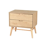 Artiss Bedside Table Drawers Side End Table Storage Cabinet Nightstand Oak GINO - Furniture > Bedroom