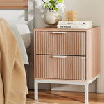 Artiss Bedside Table Drawers Side End Table Storage Cabinet Nightstand Pine LURA - Furniture > Bedroom