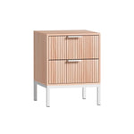 Artiss Bedside Table Drawers Side End Table Storage Cabinet Nightstand Pine LURA - Furniture > Bedroom