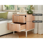 Artiss Bedside Table Drawers Side End Table Storage Cabinet Nightstand Pine LURA - Furniture > Bedroom
