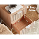 Artiss Bedside Table Drawers Side End Table Storage Cabinet Nightstand Pine LURA - Furniture > Bedroom