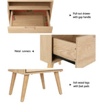 Artiss Bedside Table Drawers Side Table Shelf Storage Cabinet Nightstand GORR - Furniture > Bedroom