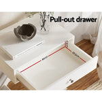 Artiss Bedside Table Drawers Side Table Storage Cabinet Nightstand White QARA - Furniture > Bedroom > Bedside Tables