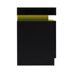 Artiss Bedside Table LED 2 Drawers Lift-up Storage - COLEY Black - Furniture > Bedroom