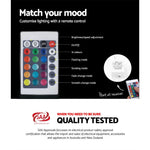 Artiss Bedside Table LED - HERES Black - Furniture > Bedroom > Bedside Tables