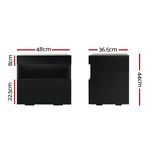 Artiss Bedside Table LED - HERES Black - Furniture > Bedroom > Bedside Tables