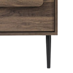 Artiss Bedside Table Nightstand 2 Drawers - Walnut - Furniture > Bedroom > Bedside Tables