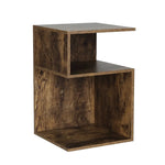 Artiss Bedside Table Shelves Side End Table Storage Nightstand Rust Oak UMENI - Furniture > Living Room