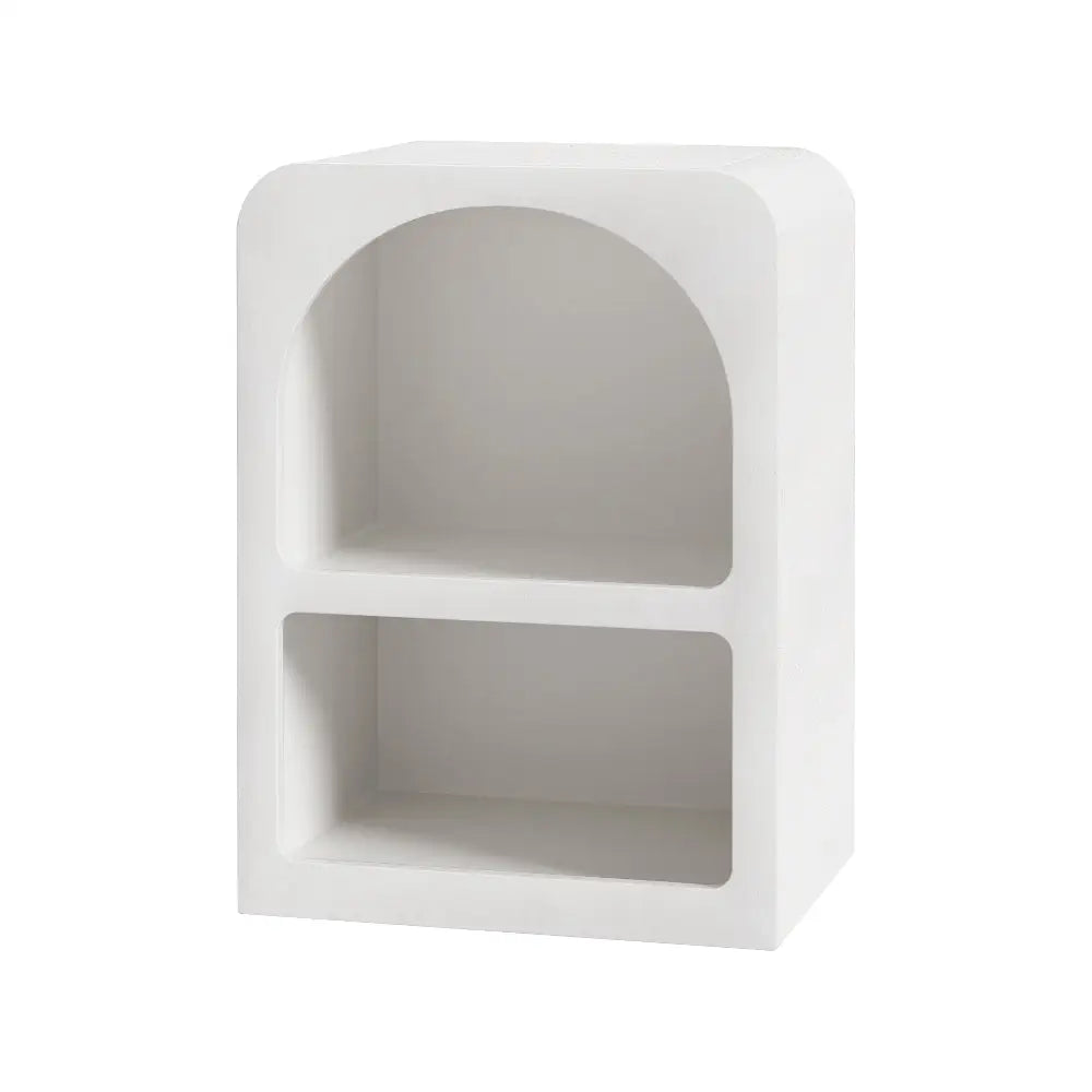 Artiss Bedside Table Shelves Side End Table Storage Nightstand White ARCHED - Furniture > Bedroom > Bedside Tables