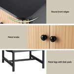 Artiss Bedside Table with Sliding Doors BORIS - Furniture > Bedroom > Bedside Tables