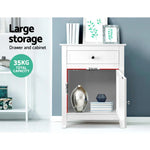 Artiss Bedside Tables Big Storage Drawers Cabinet Nightstand Lamp Chest White - Furniture > Bedroom