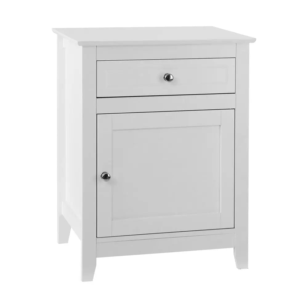 Artiss Bedside Tables Big Storage Drawers Cabinet Nightstand Lamp Chest White - Furniture > Bedroom