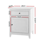 Artiss Bedside Tables Big Storage Drawers Cabinet Nightstand Lamp Chest White - Furniture > Bedroom