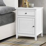 Artiss Bedside Tables Big Storage Drawers Cabinet Nightstand Lamp Chest White - Furniture > Bedroom