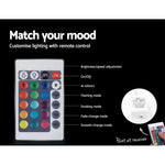 Artiss Bedside Tables LED 2 Drawers - REMI White - Furniture > Bedroom