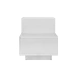 Artiss Bedside Tables LED 2 Drawers - REMI White - Furniture > Bedroom