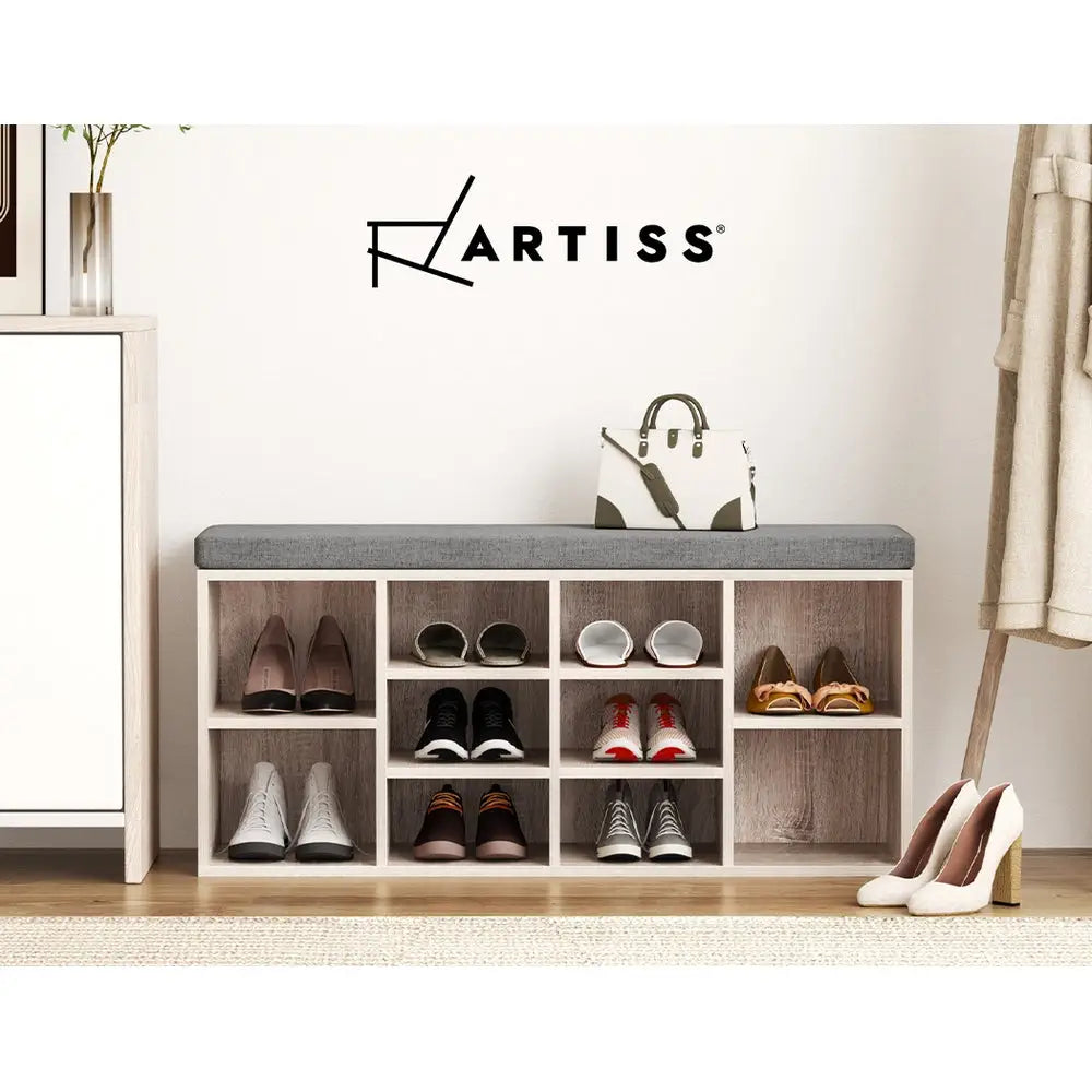 Artiss Bench Wooden Shoe Rack Storage - Furniture > Living Room