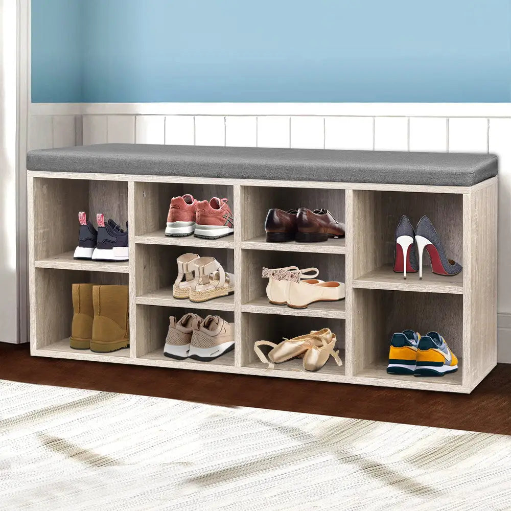 Artiss Bench Wooden Shoe Rack Storage - Furniture > Living Room