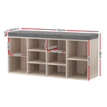 Artiss Bench Wooden Shoe Rack Storage - Furniture > Living Room