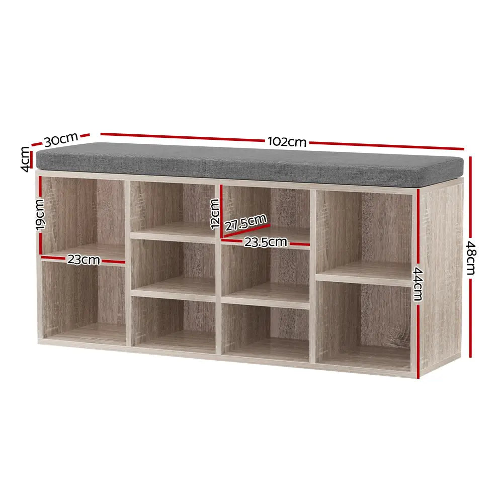 Artiss Bench Wooden Shoe Rack Storage - Furniture > Living Room