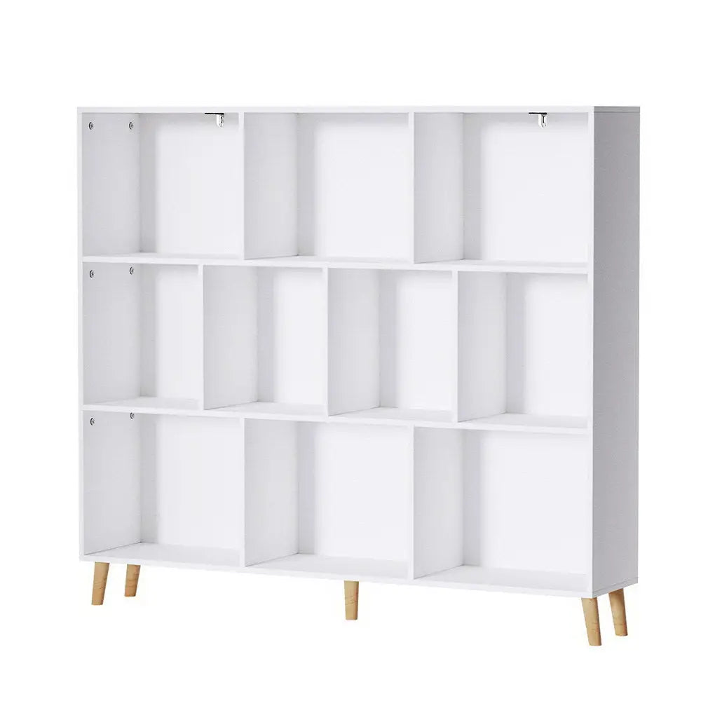 Artiss Bookshelf 3 Tiers 10 Cubes - CORA White - Furniture > Living Room > Bookcases & Shelves