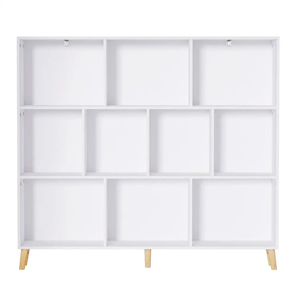 Artiss Bookshelf 3 Tiers 10 Cubes - CORA White - Furniture > Living Room > Bookcases & Shelves