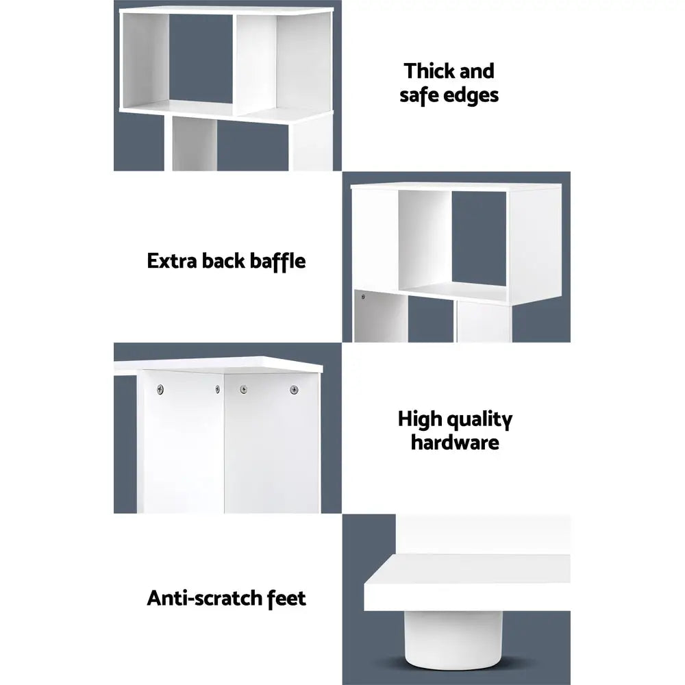 Artiss Bookshelf 3 Tiers - NINA White - Furniture > Living Room > Bookcases & Shelves