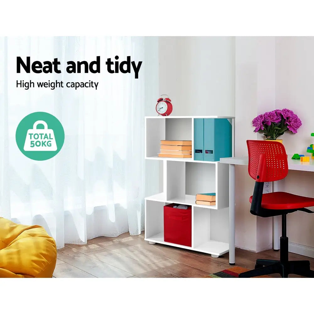 Artiss Bookshelf 3 Tiers - NINA White - Furniture > Living Room > Bookcases & Shelves