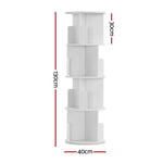 Artiss Bookshelf 4 Tiers EDIE White - Furniture > Bedroom