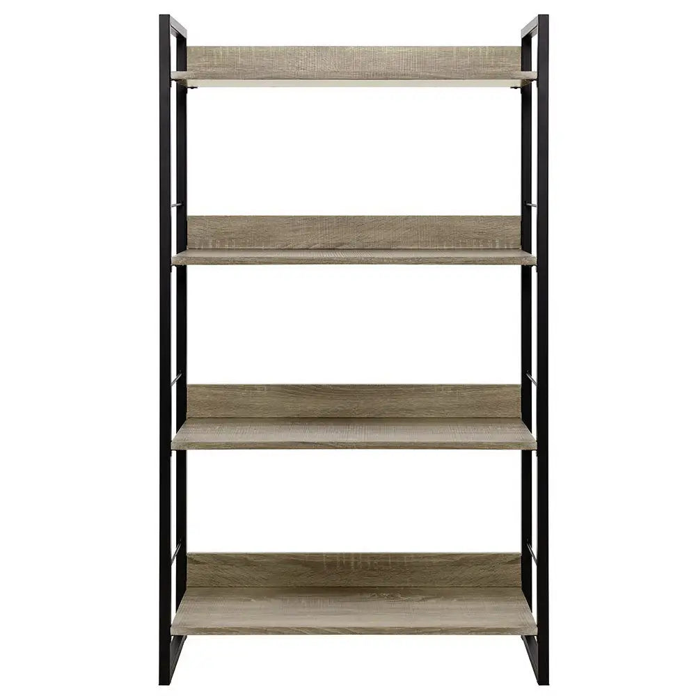 Artiss Bookshelf 4 Tiers - NOE Black and Oak - Furniture > Office