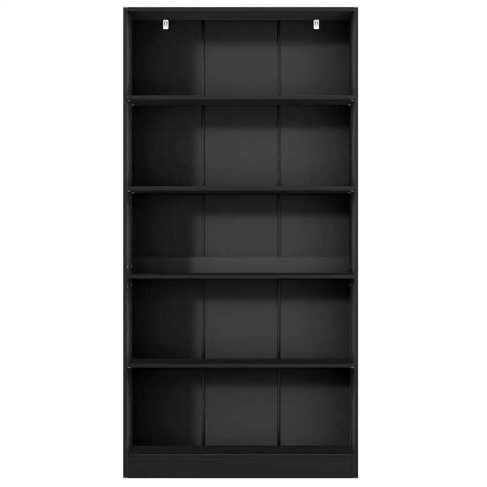 Artiss Bookshelf 5 Tiers ANTON Black - Furniture > Bedroom