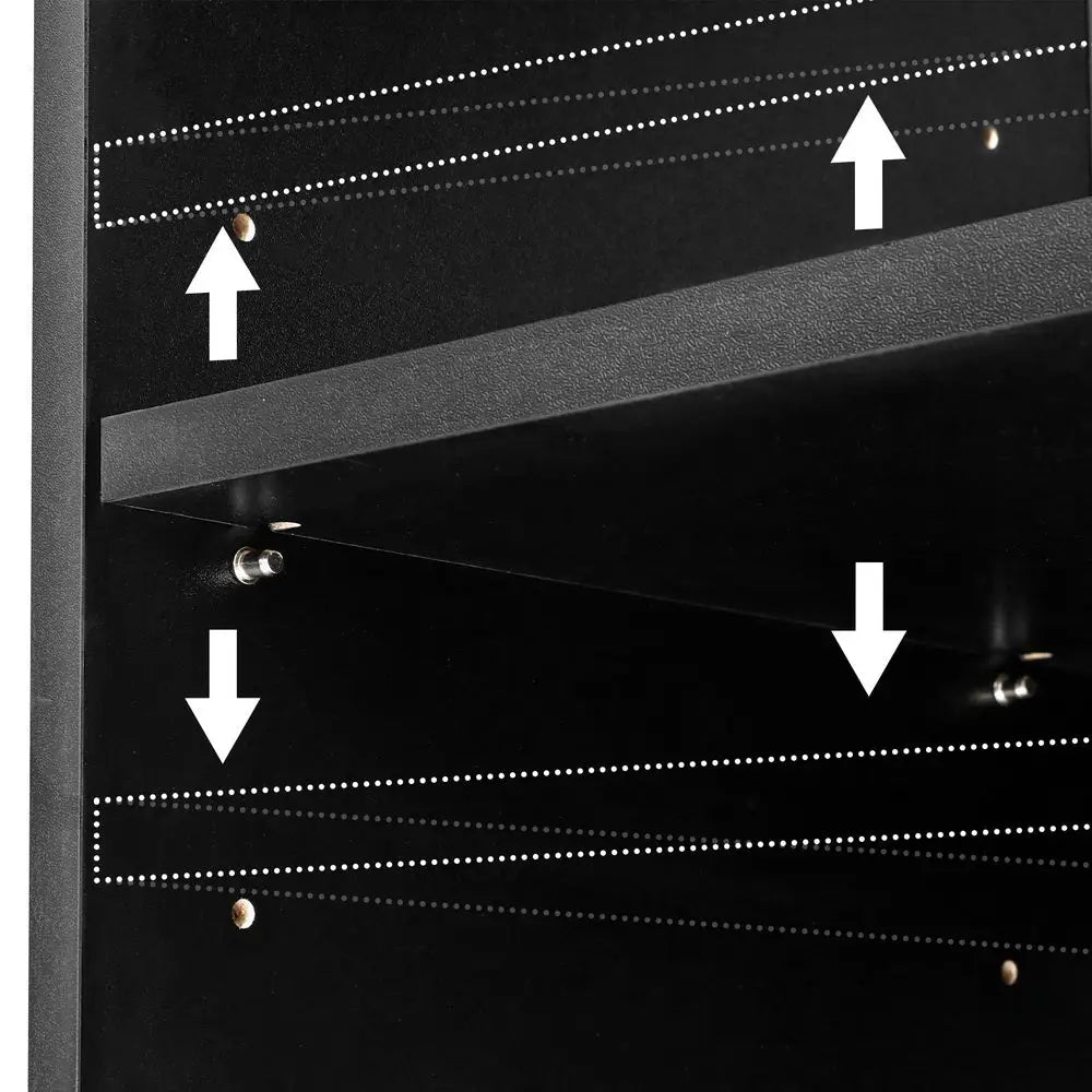 Artiss Bookshelf 5 Tiers ANTON Black - Furniture > Bedroom