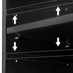 Artiss Bookshelf 5 Tiers ANTON Black - Furniture > Bedroom