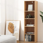 Artiss Bookshelf 5 Tiers MILO Pine - Furniture > Living Room