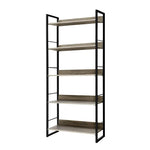 Artiss Bookshelf 5 Tiers - NOE Black and Oak - Furniture > Office
