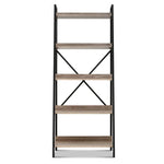 Artiss Bookshelf 5 Tiers - NOR Black and Oak - Furniture > Office