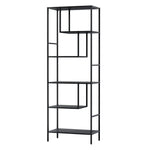 Artiss Bookshelf 5 Tiers RHYS Black - Furniture > Living Room