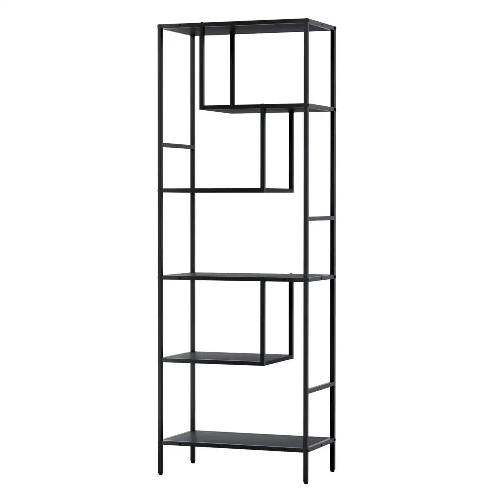 Artiss Bookshelf 5 Tiers RHYS Black - Furniture > Living Room