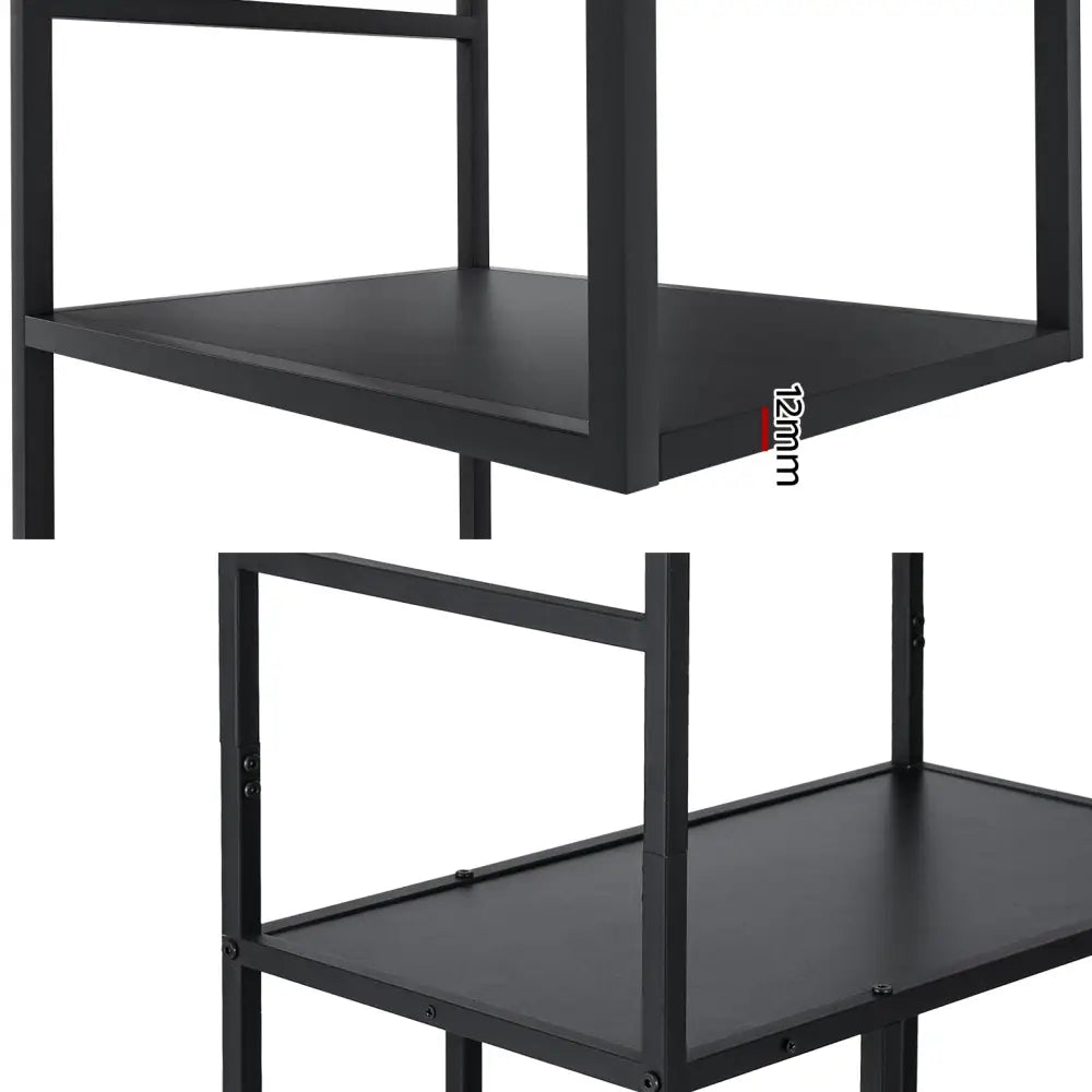 Artiss Bookshelf 5 Tiers RHYS Black - Furniture > Living Room