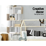 Artiss Bookshelf 5 Tiers - RITA White and Oak - Furniture > Living Room