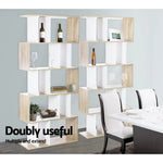 Artiss Bookshelf 5 Tiers - RITA White and Oak - Furniture > Living Room