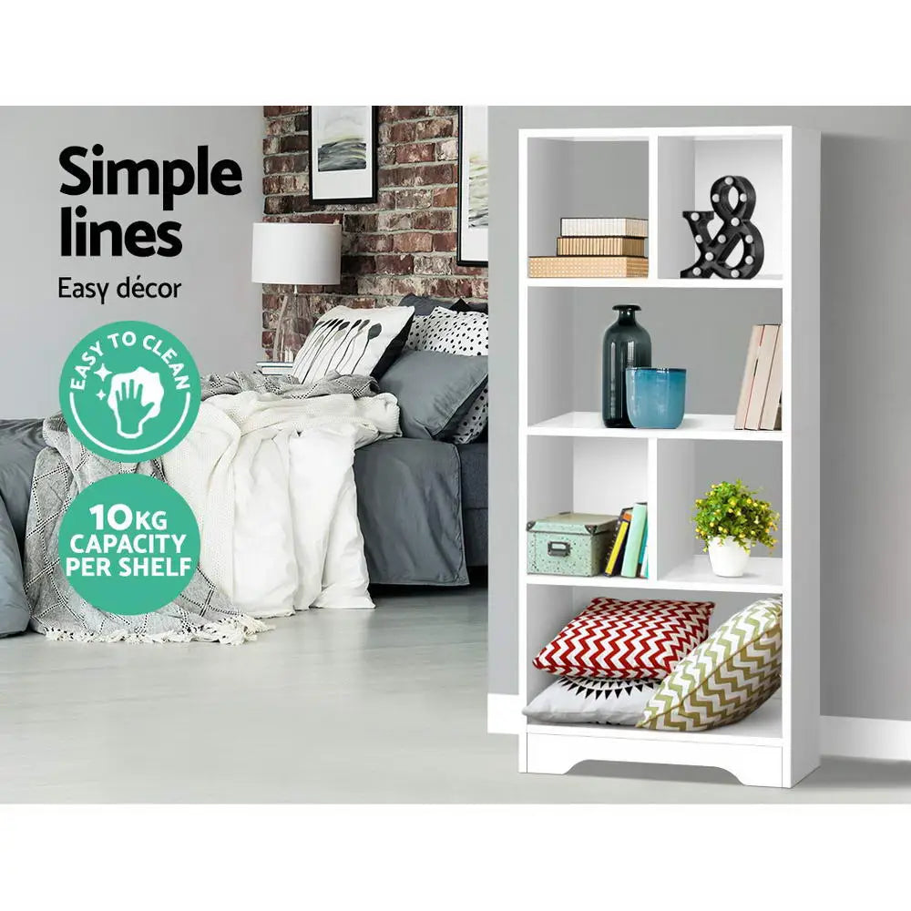 Artiss Bookshelf 6 Tiers - ANA White - Furniture > Living Room