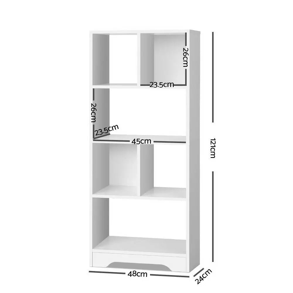 Artiss Bookshelf 6 Tiers - ANA White - Furniture > Living Room