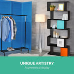 Artiss Bookshelf 6 Tiers - RIVA Black - Furniture > Bedroom